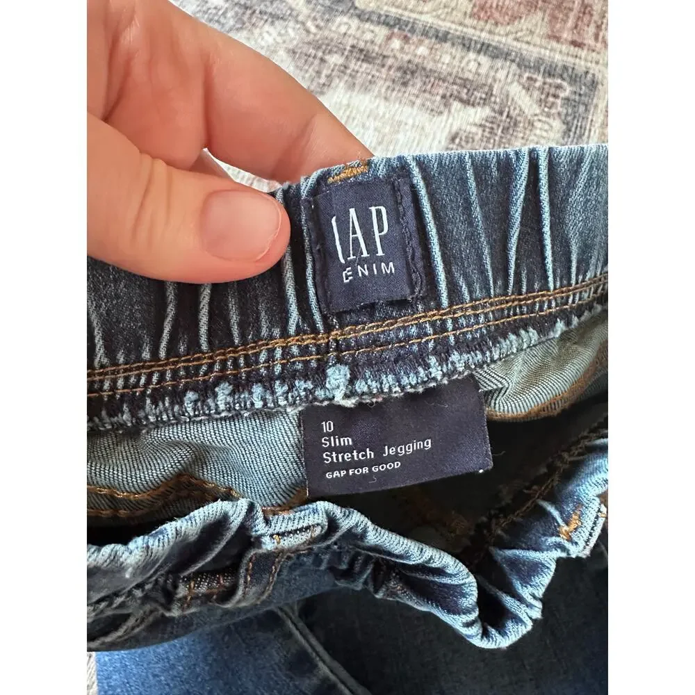 Gap Kids Size 10 Slim Stretchy Dark Wash Jeggings